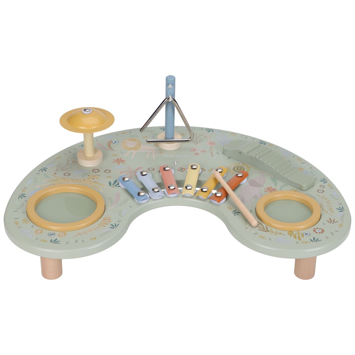 Table d'activités musicale vert, multicolore, bois, LITTLE DUTCH