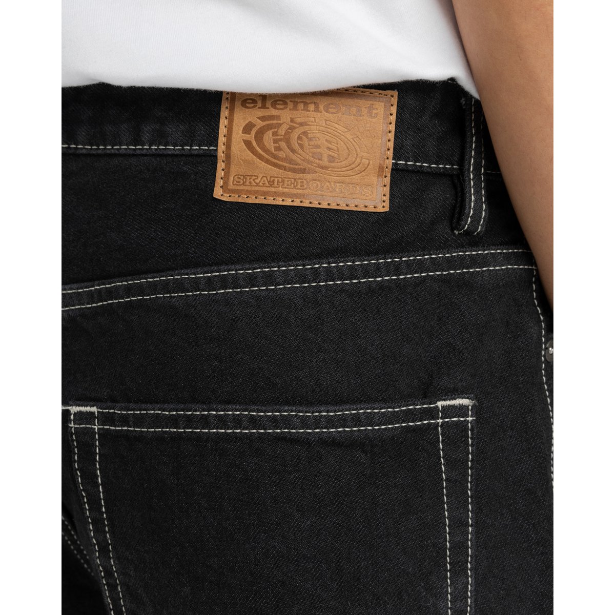 Jean REGULAR 5 DENIM noir washed black, ELEMENT