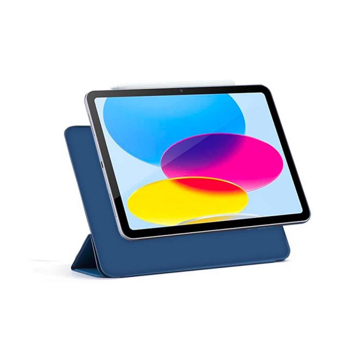 Etui à fixation magnétique pour iPad 10.9" 10e Génération (2022) / iPad 11" A16 (2025) bleu, EVETANE