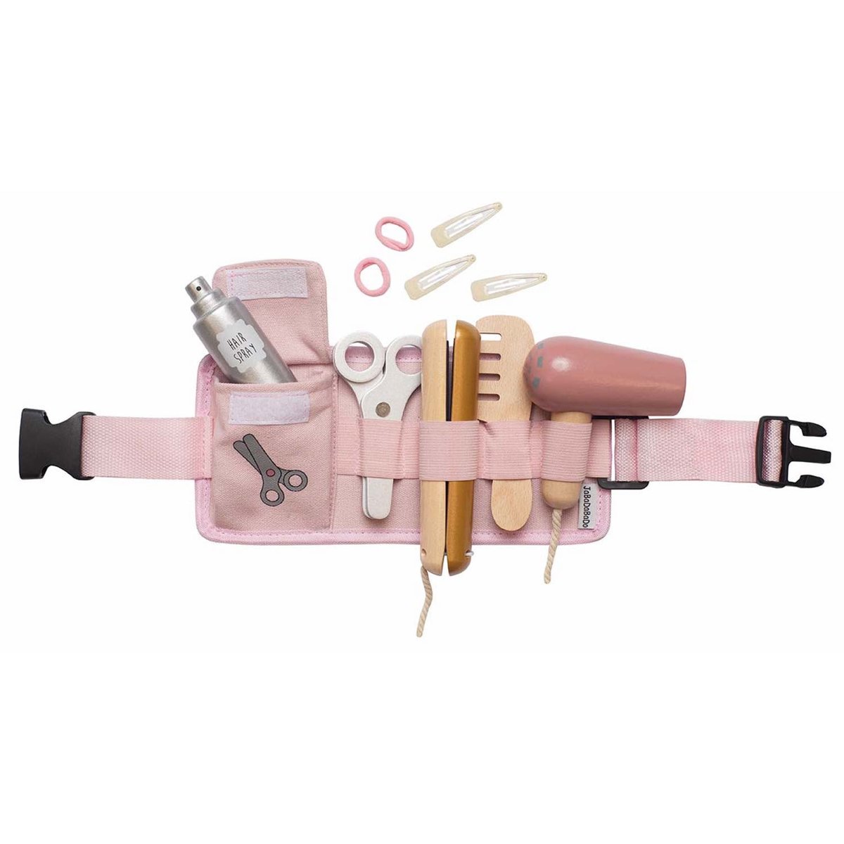 Jouet en bois set ceinture de coiffeur multicolore, JABADABADO