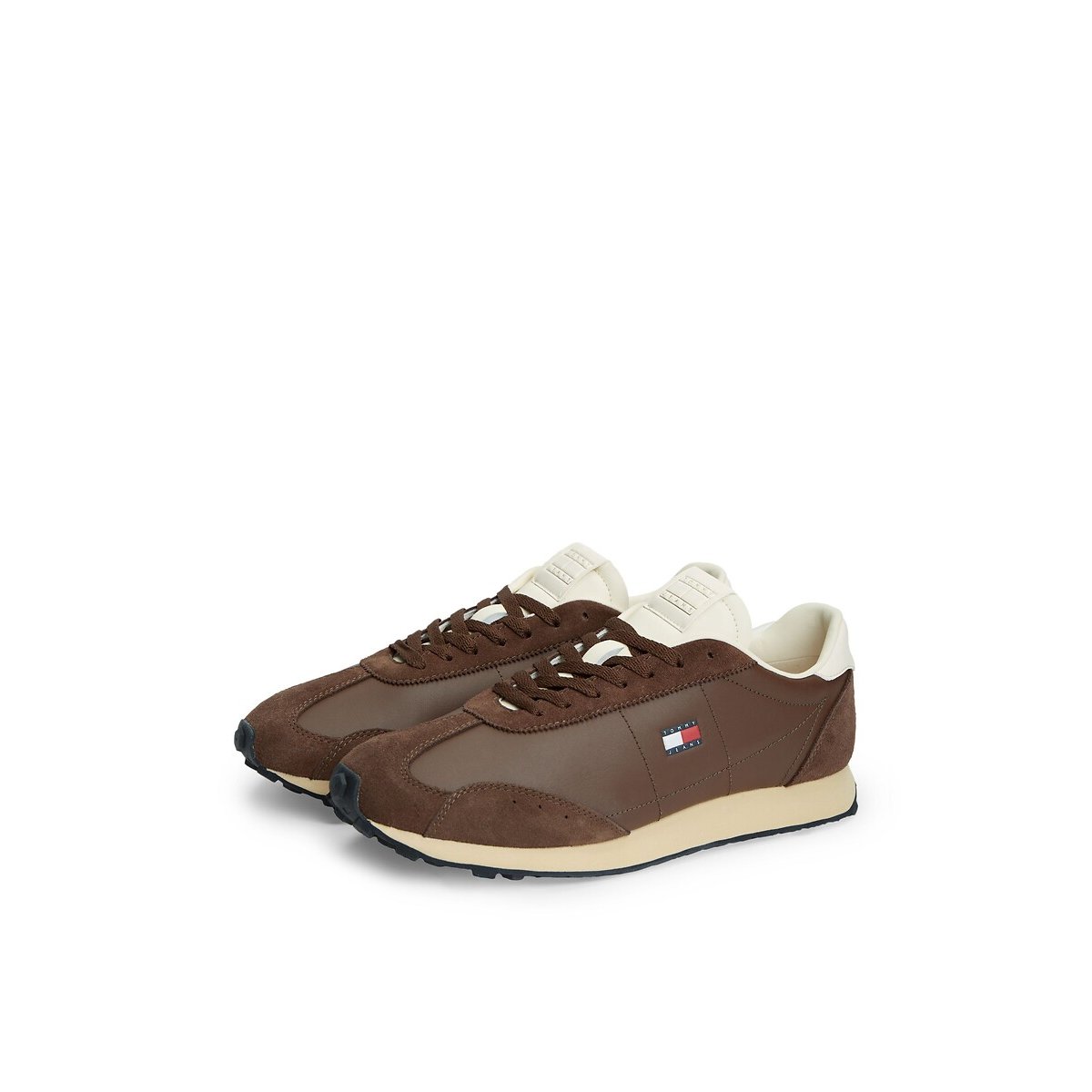 Baskets RETRO RUNNER ARCHIVE MIX MAT marron, TOMMY HILFIGER