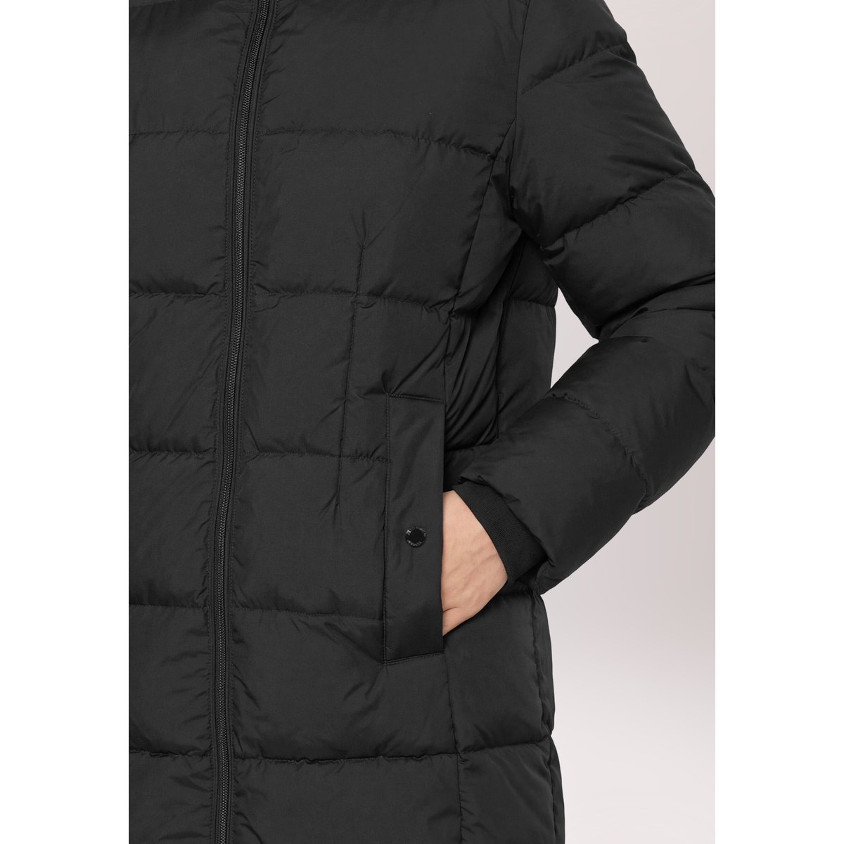 Doudoune surpiquée à capuche noir, BETTY BARCLAY