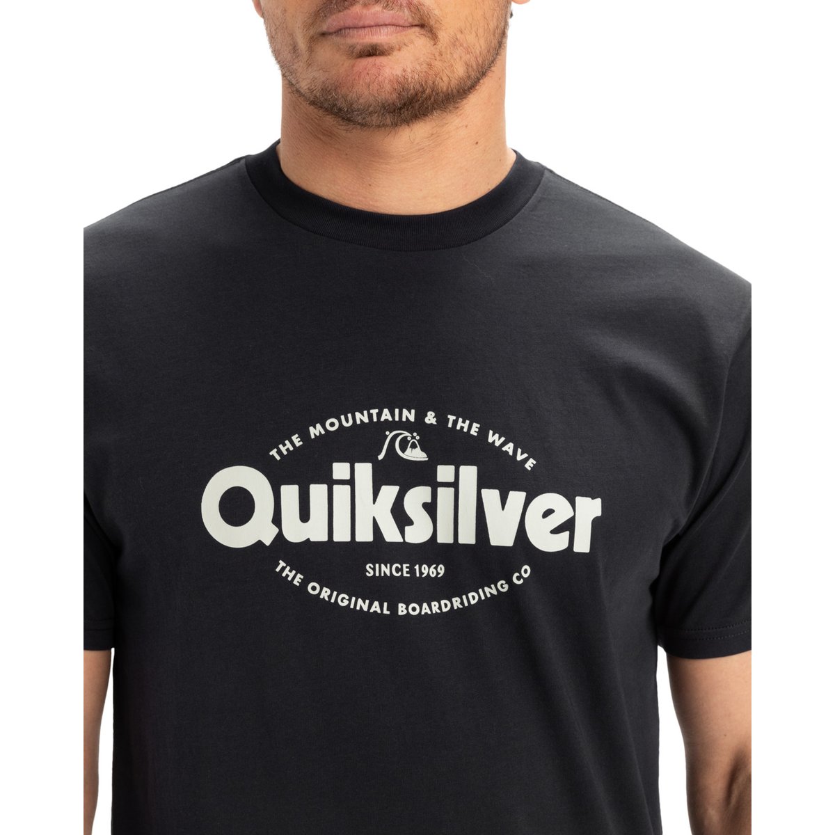 T-shirt manches courtes gros logo bleu dark navy, QUIKSILVER