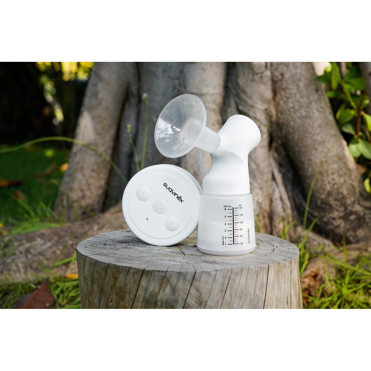 Tire lait électrique + biberon Zéro Zéro blanc, SUAVINEX