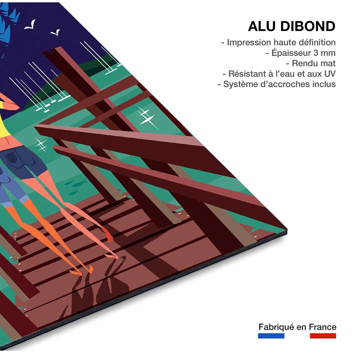 Tableau le pont des amours annecy lac tableau alu dibond, HEXOA