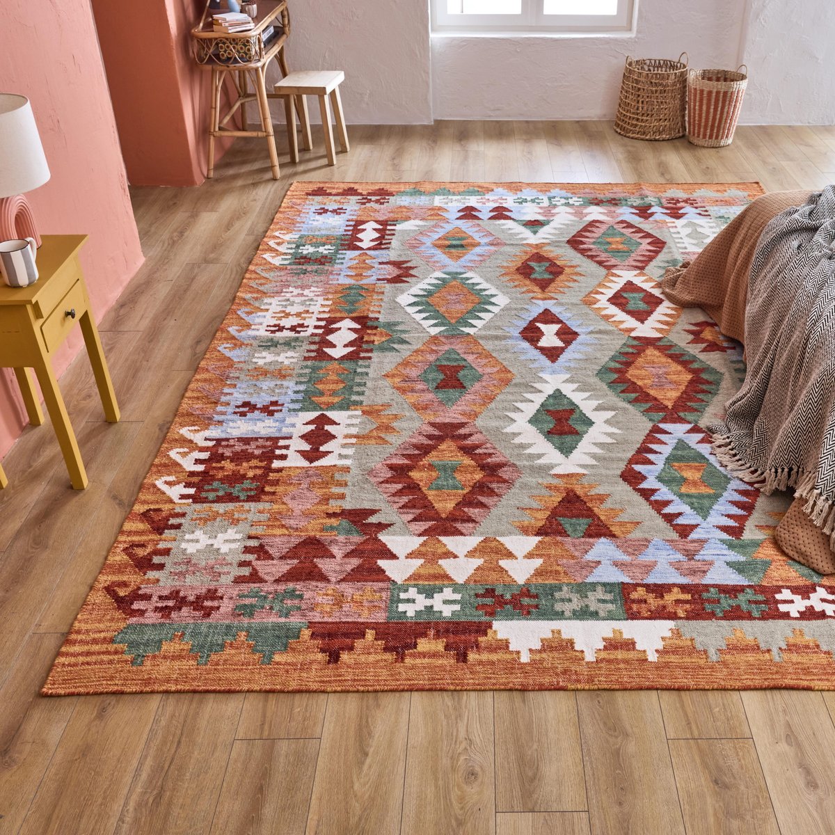 Tapis en laine, ETHNIC multicolore, INSPIRE
