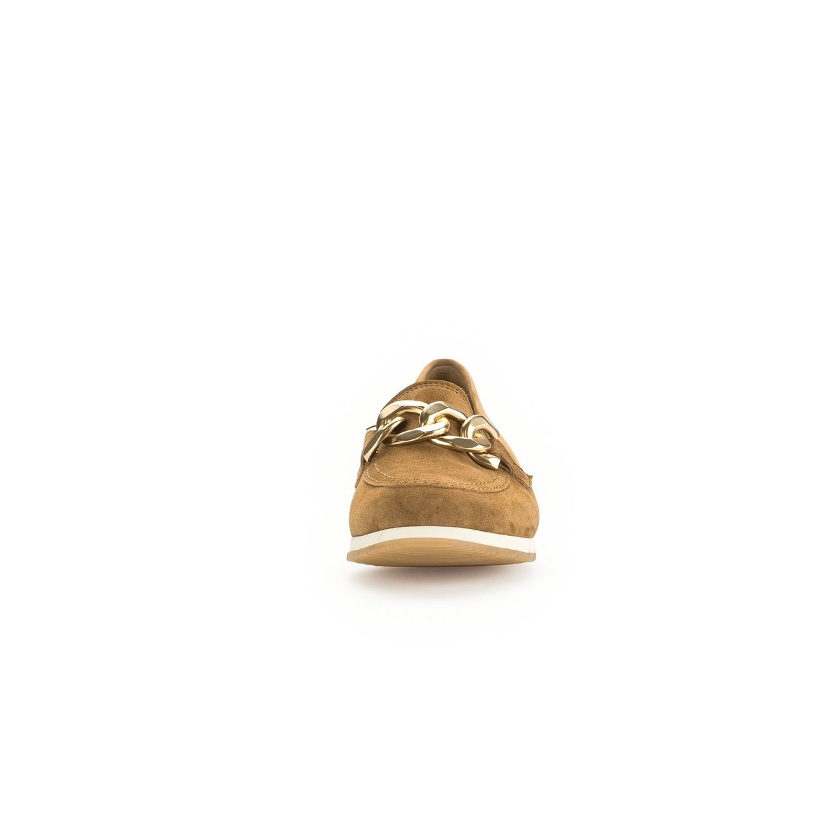 Ballerines en cuir velours à talon compensé cognac velours, GABOR