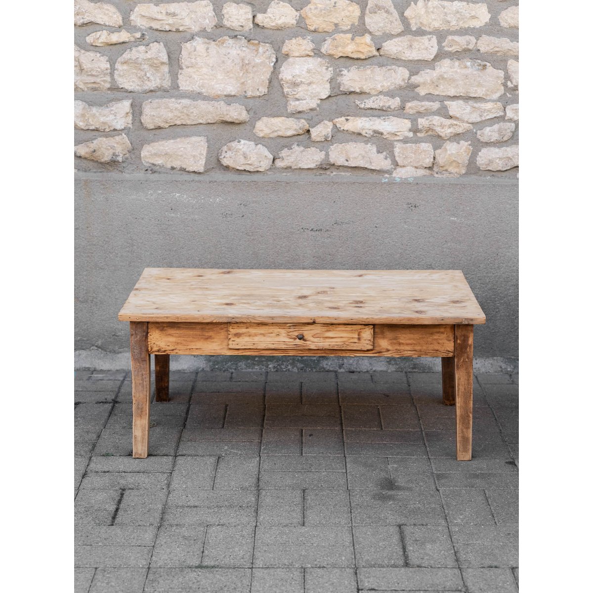 Table basse en bois Léonie N°1148 - Bon état bois clair, DEBONGOUT