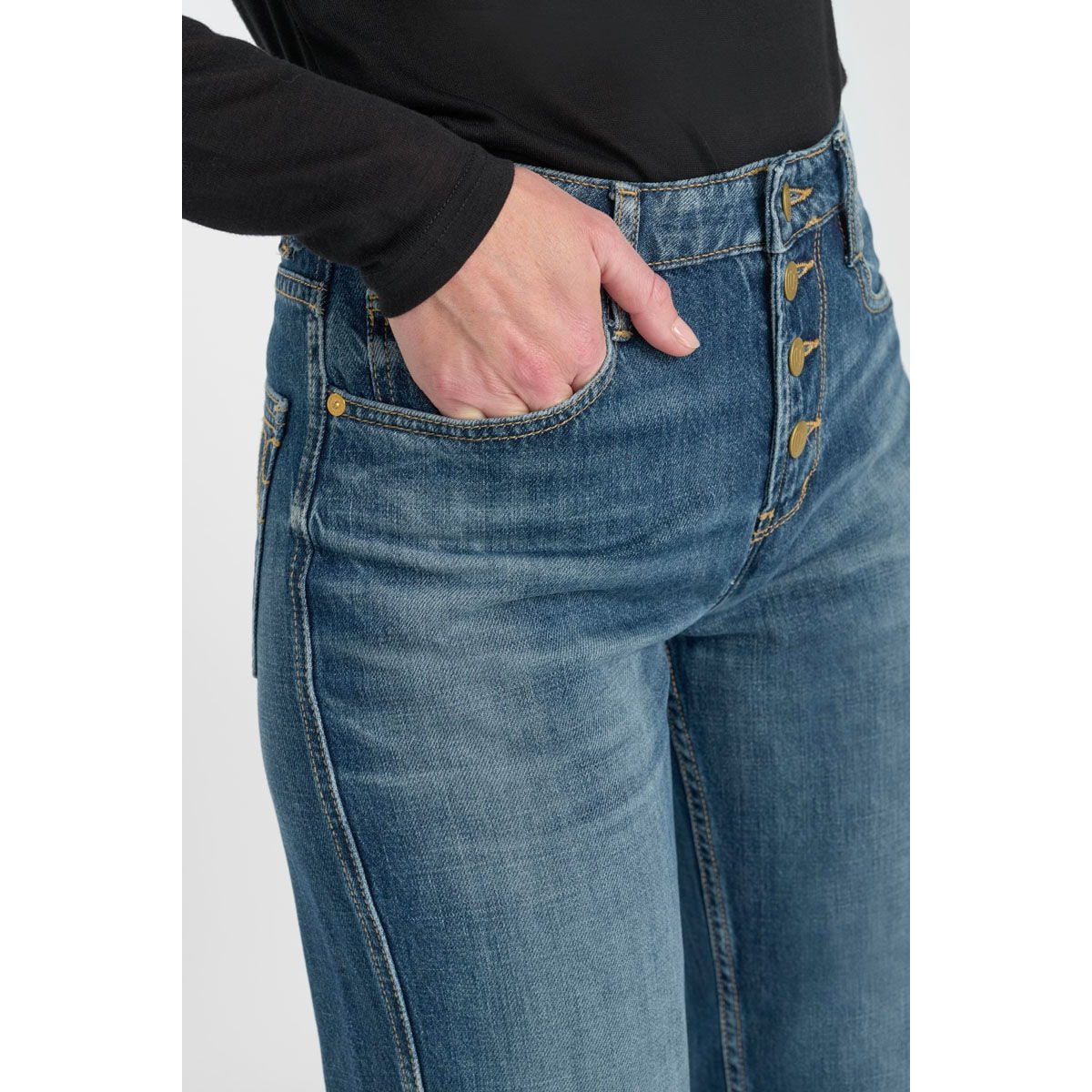 Jeans droite 300/23 regular , longueur 34 blue, LE TEMPS DES CERISES