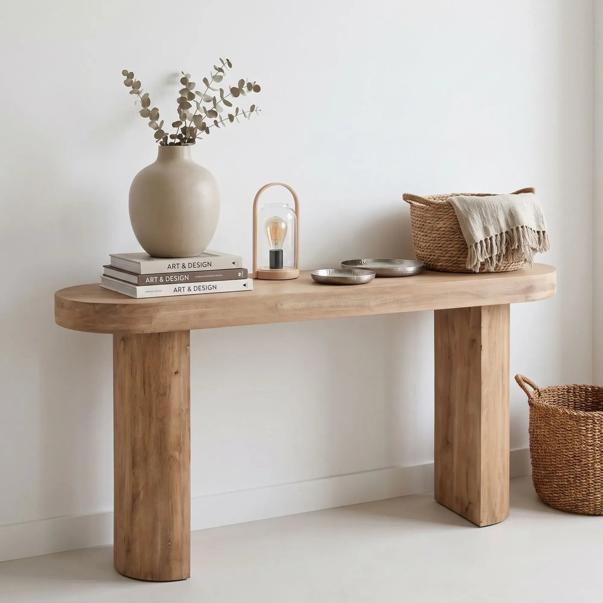 Console en manguier massif L152 - MAHE bois clair, HELLIN, DEPUIS 1862