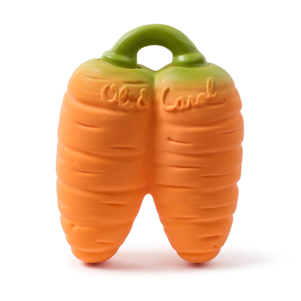 Doudou de dentition orange, vert, OLI & CAROL