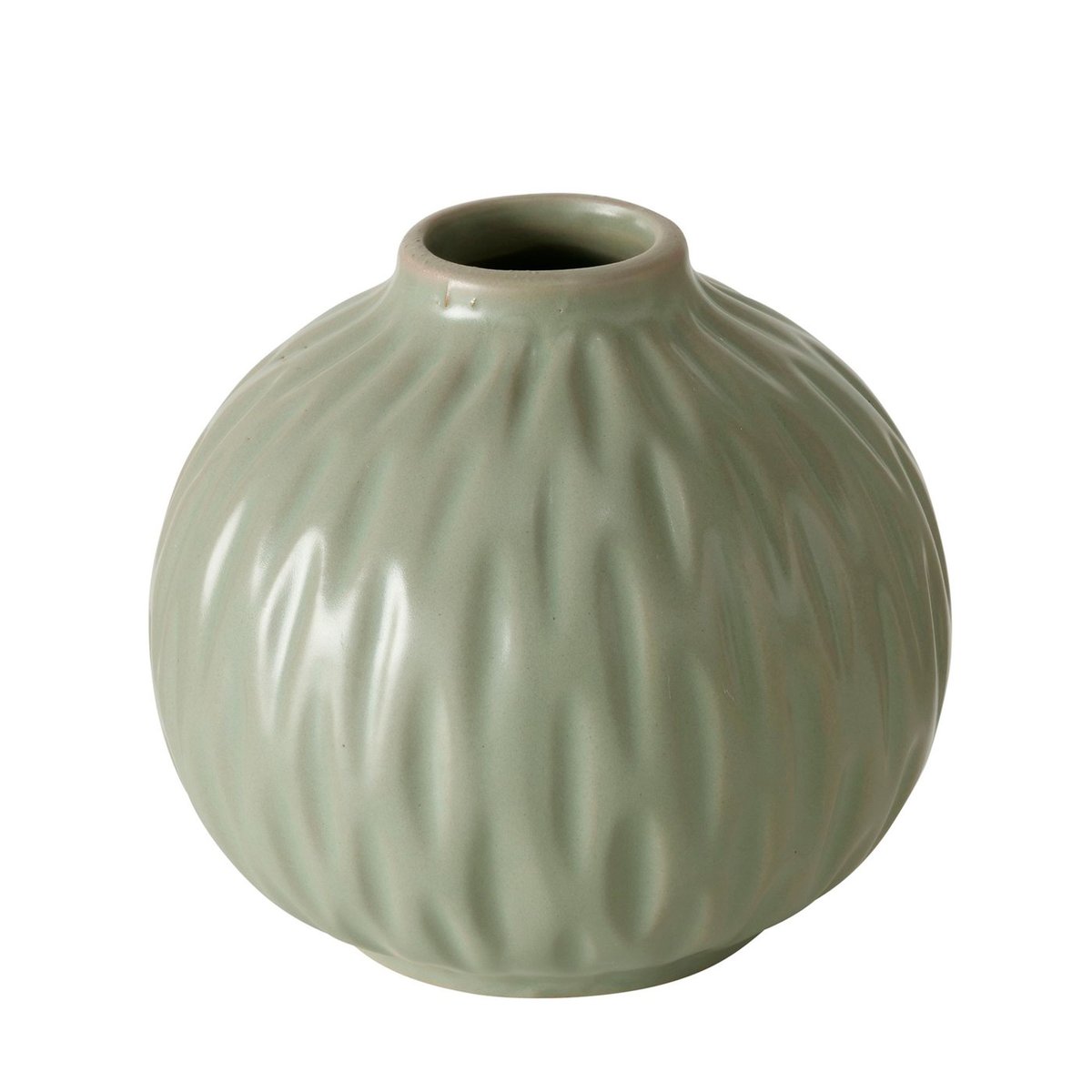 Set de 4 vases design en porcelaine verte 12x12x19cm marron, WADIGA