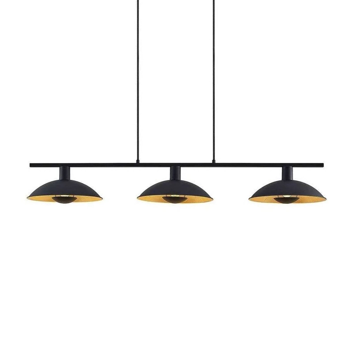Suspension en métal moderne, Narisara noir, or, LINDBY