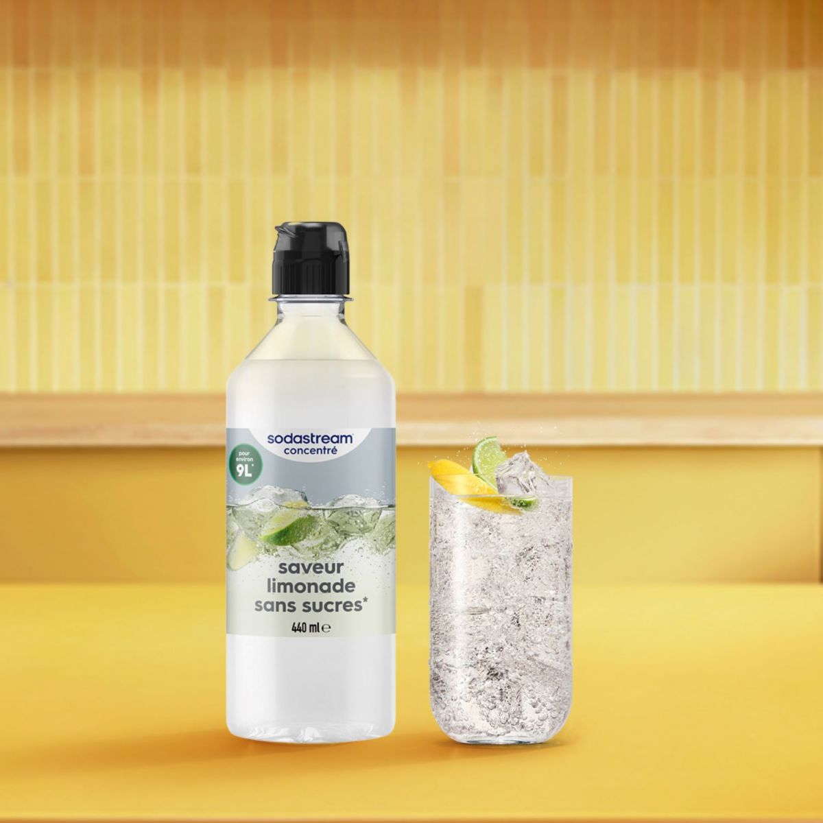 Concentré LIMONADE SANS SUCRES 440ml couleur unique, SODASTREAM