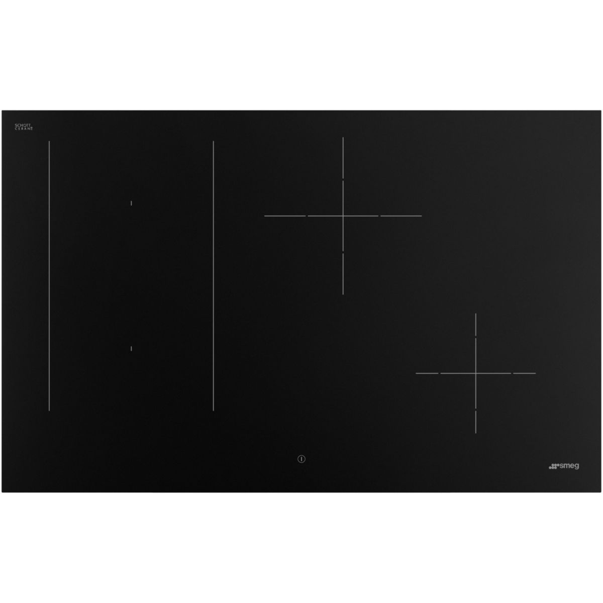 Plaque induction SIM3844N  Noir Mat couleur unique, SMEG