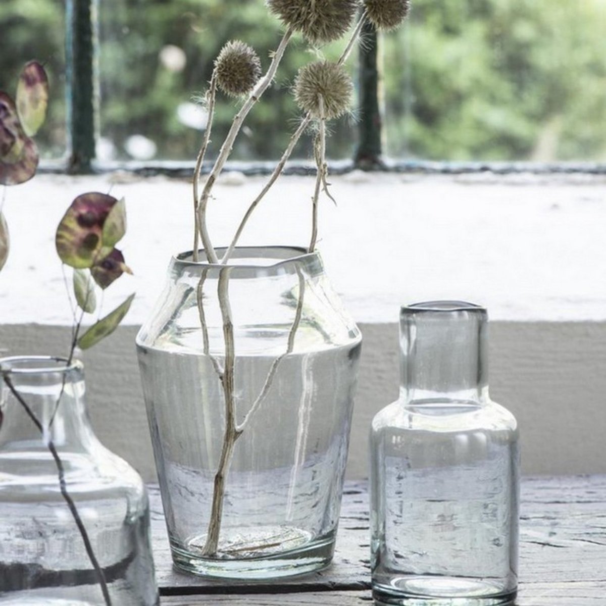 Vase verre conique transparent, IB LAURSEN