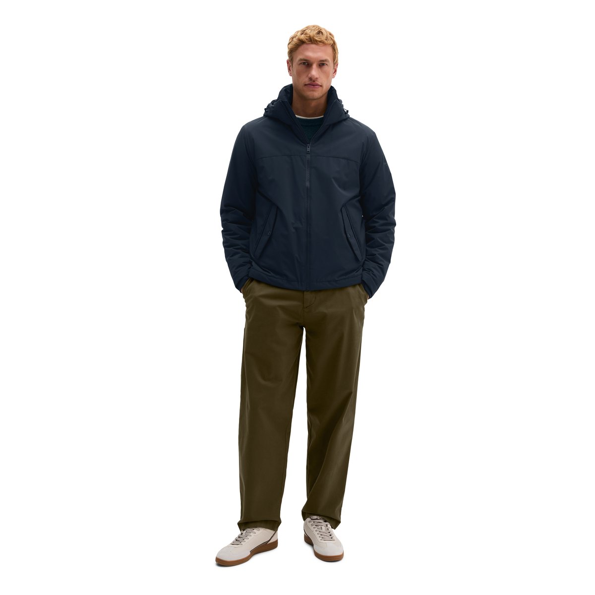 Veste à capuche MOP x Function en tissu haute performance à deux couches bleu, MARC O'POLO