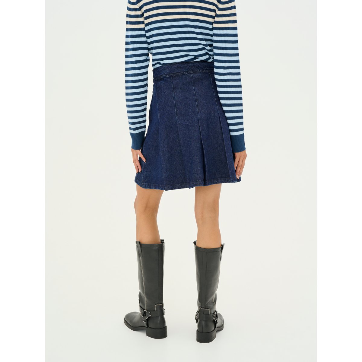 Jupe en jean bleu dark blue wash, CULTURE