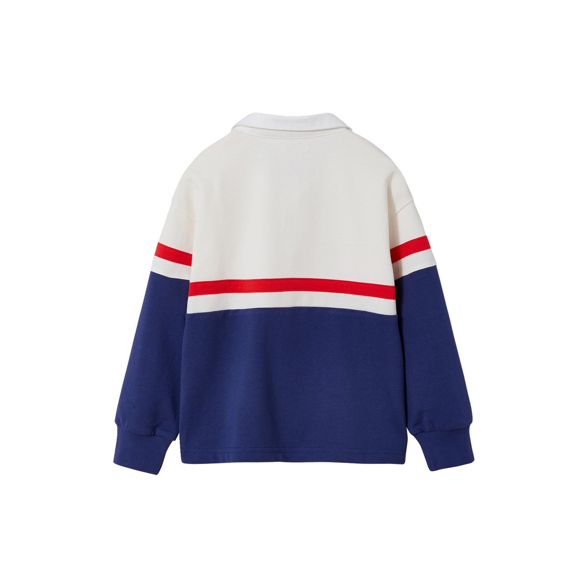Sweat col polo manches longues encre, VERTBAUDET
