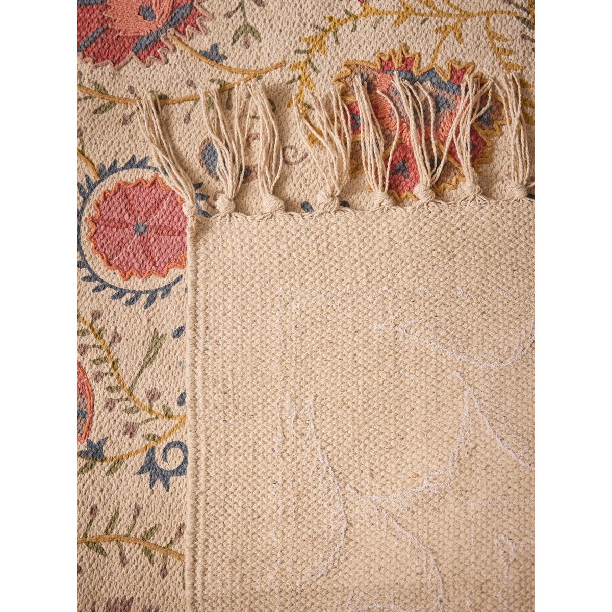 Tapis en coton brodé Flore - L imp fleurs, CYRILLUS