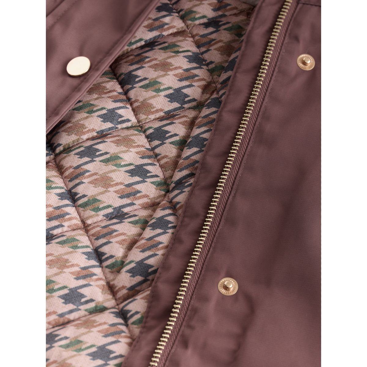 Parka imperméable matelassée avec capuche marron moka, NEXT