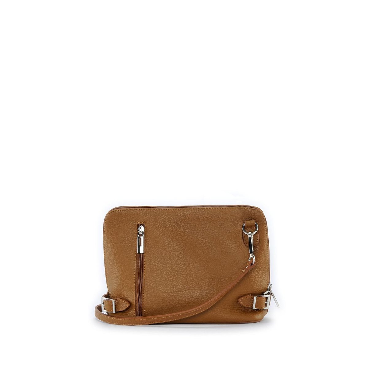 Sac bandoulière en cuir grainé italien MIA cognac, OH MY BAG
