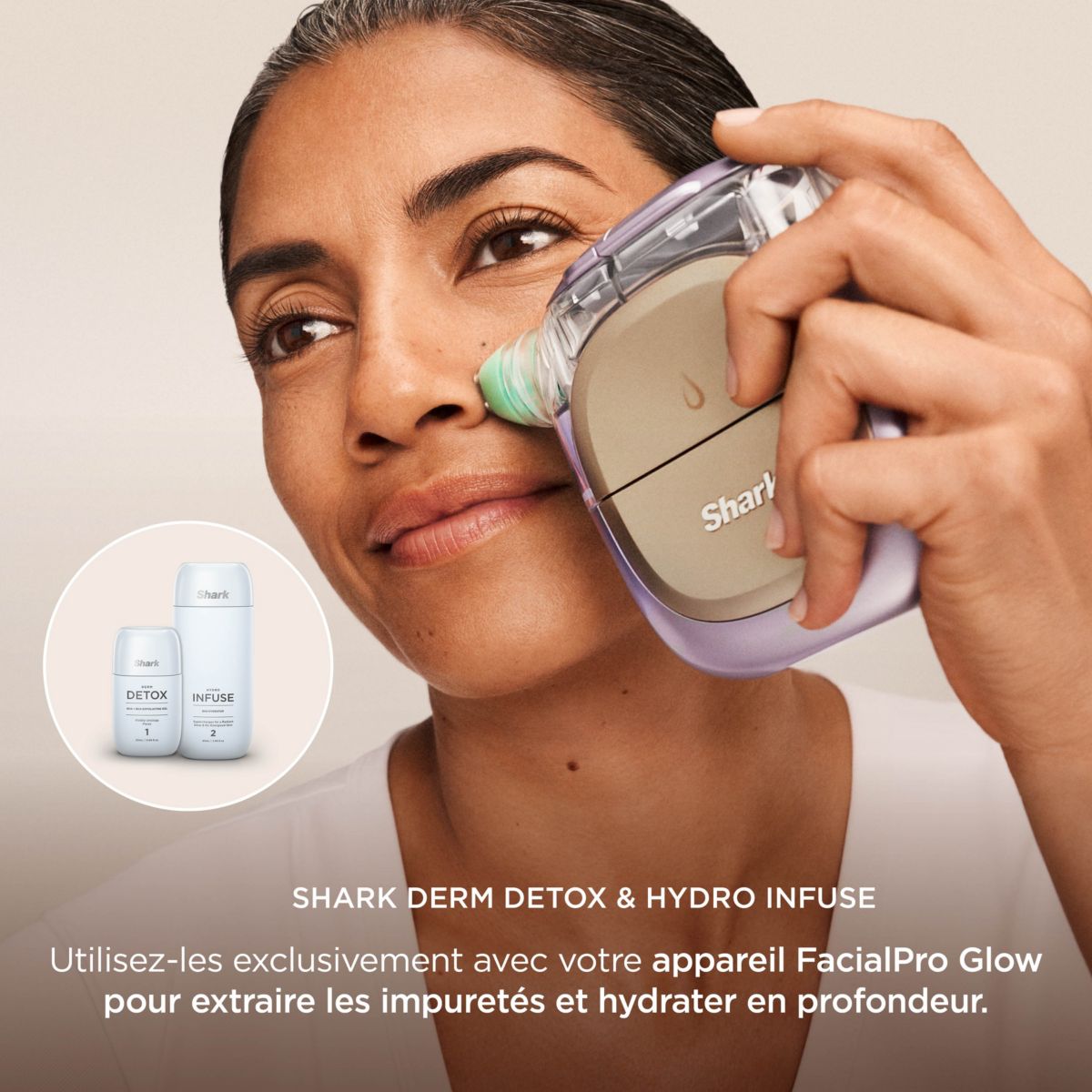 Coffret soin du visage de soins FacialPro Glow : exfoliant couleur unique, SHARK