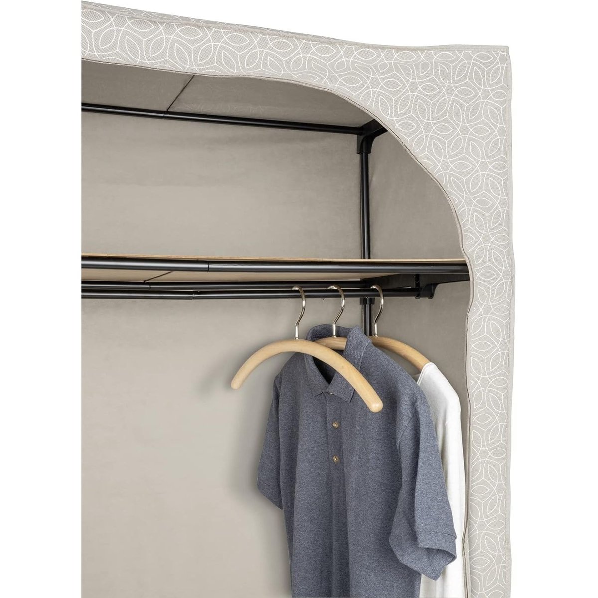 Armoire Penderie Tissu Balance taupe, WENKO