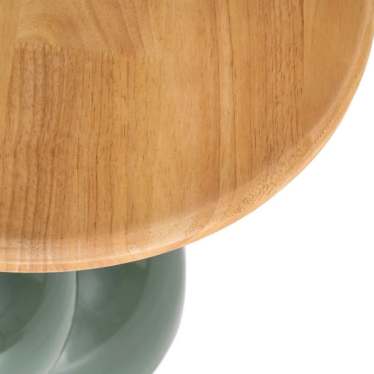 Table d'appoint design en métal vert et bois 41x41x46.5cm vert, WADIGA