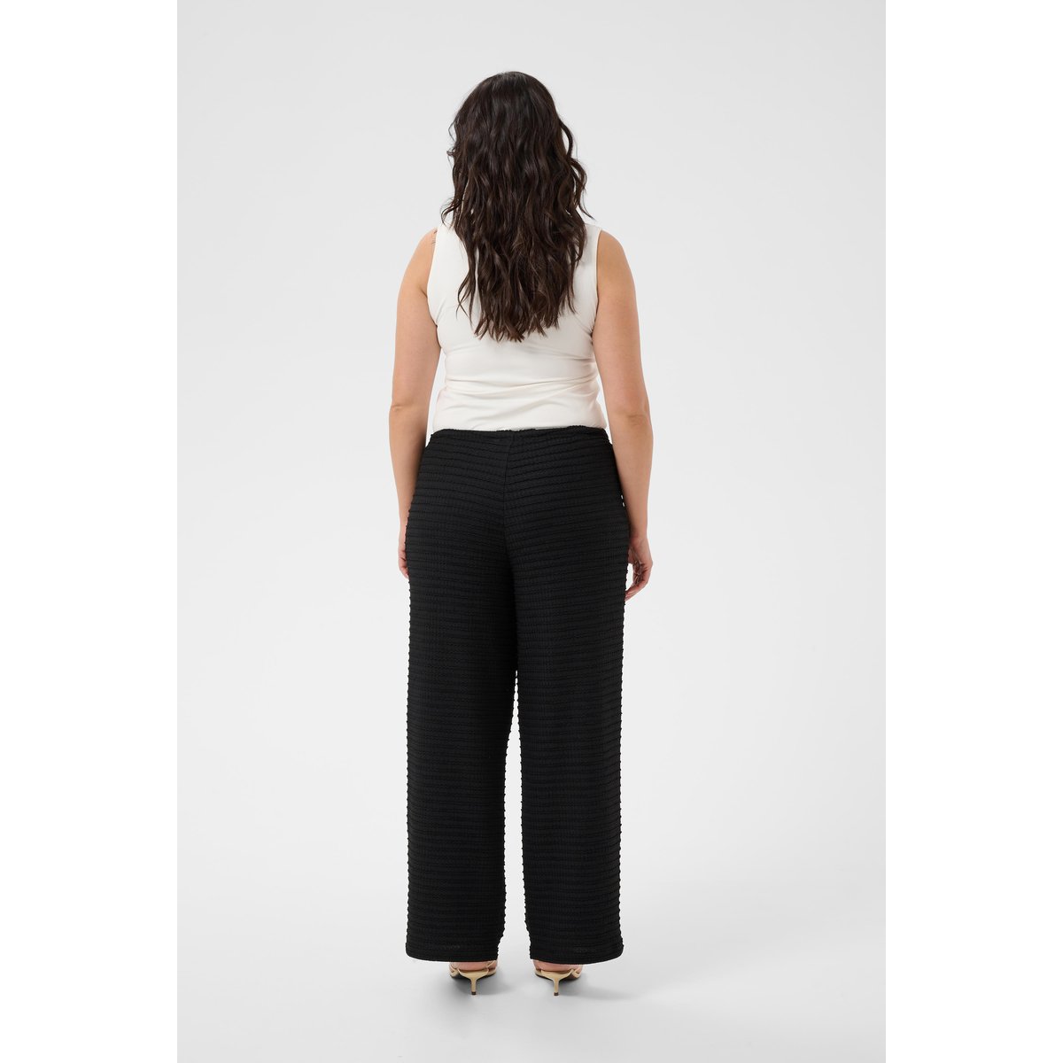 Pantalon Tricoté noir black deep cc., KAFFE CURVE