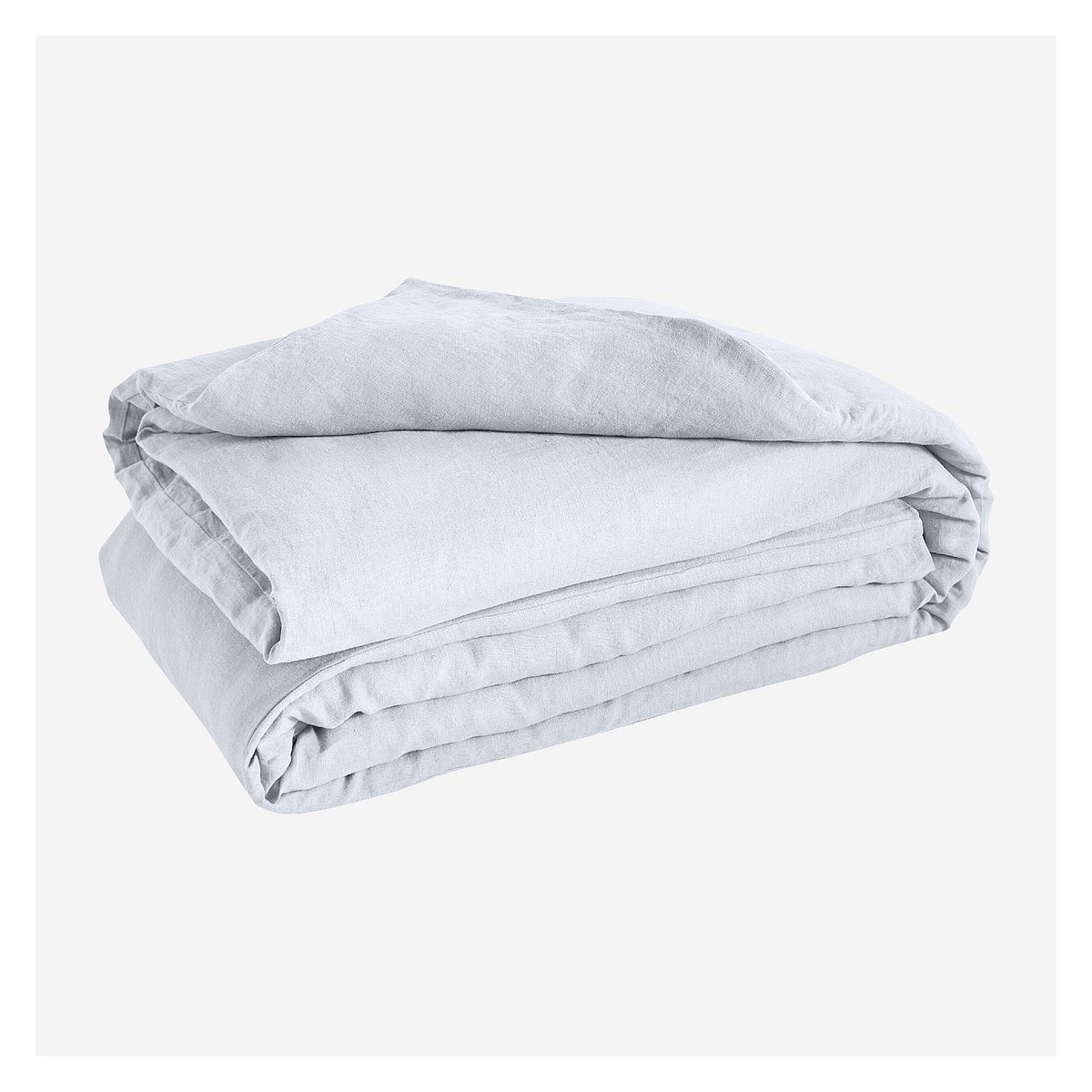 Housse de couette en lin BRUNELLE blanc, HABITAT