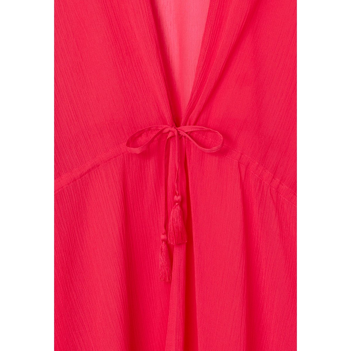 Caftan uni ou imprimé en voile rose fuchsia, DAMART