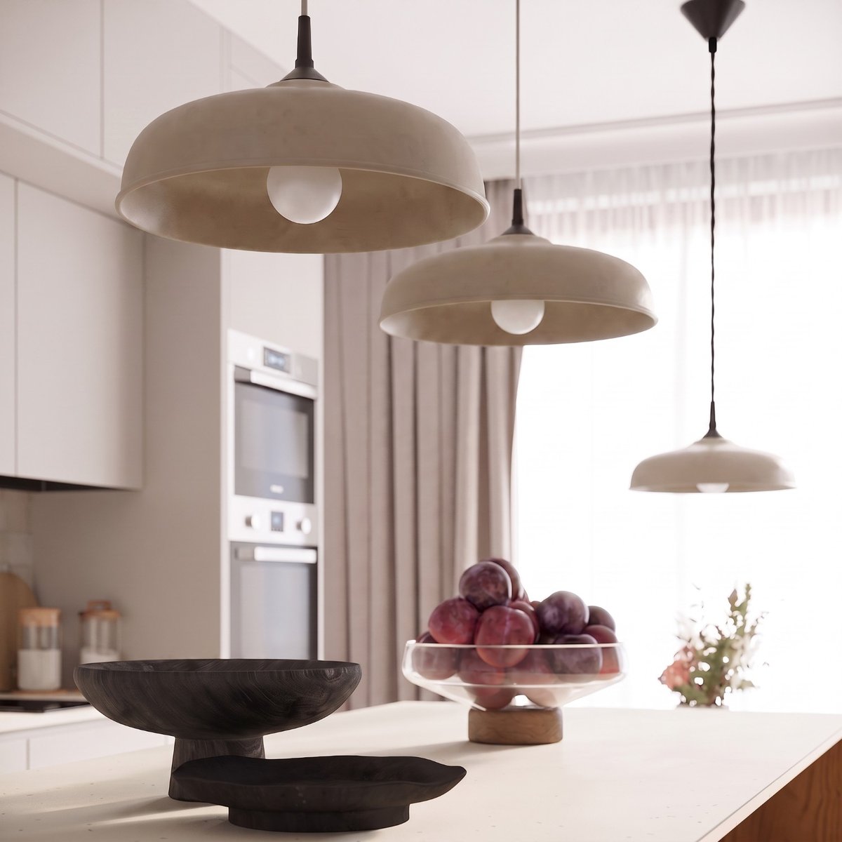 Suspension Acier Taupe E27 1 Gina taupe, EDEN