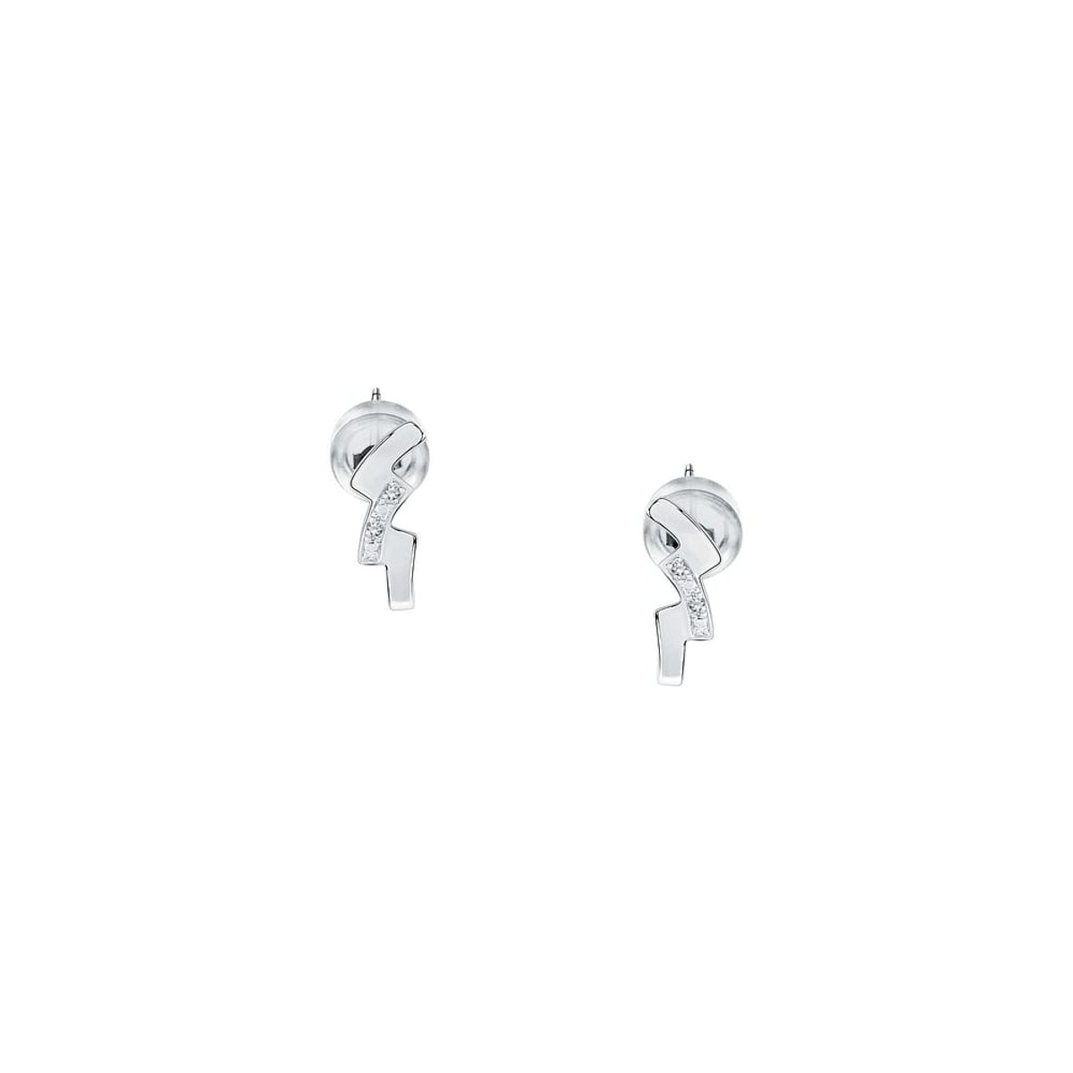 Boucles d'oreilles en Or 375/1000/diamant et Diamant argent, CLEOR