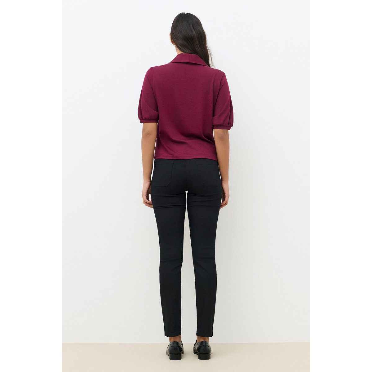 T-shirt coupe droite T-SHIRT TMARI-UNI bordeaux, CAROLL