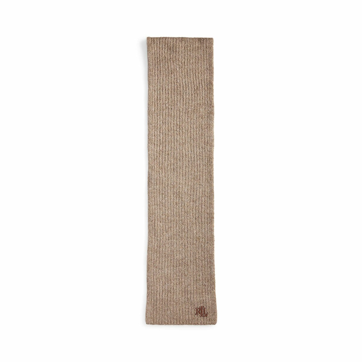 Sciarpa con logo cucito talpa, LAUREN RALPH LAUREN
