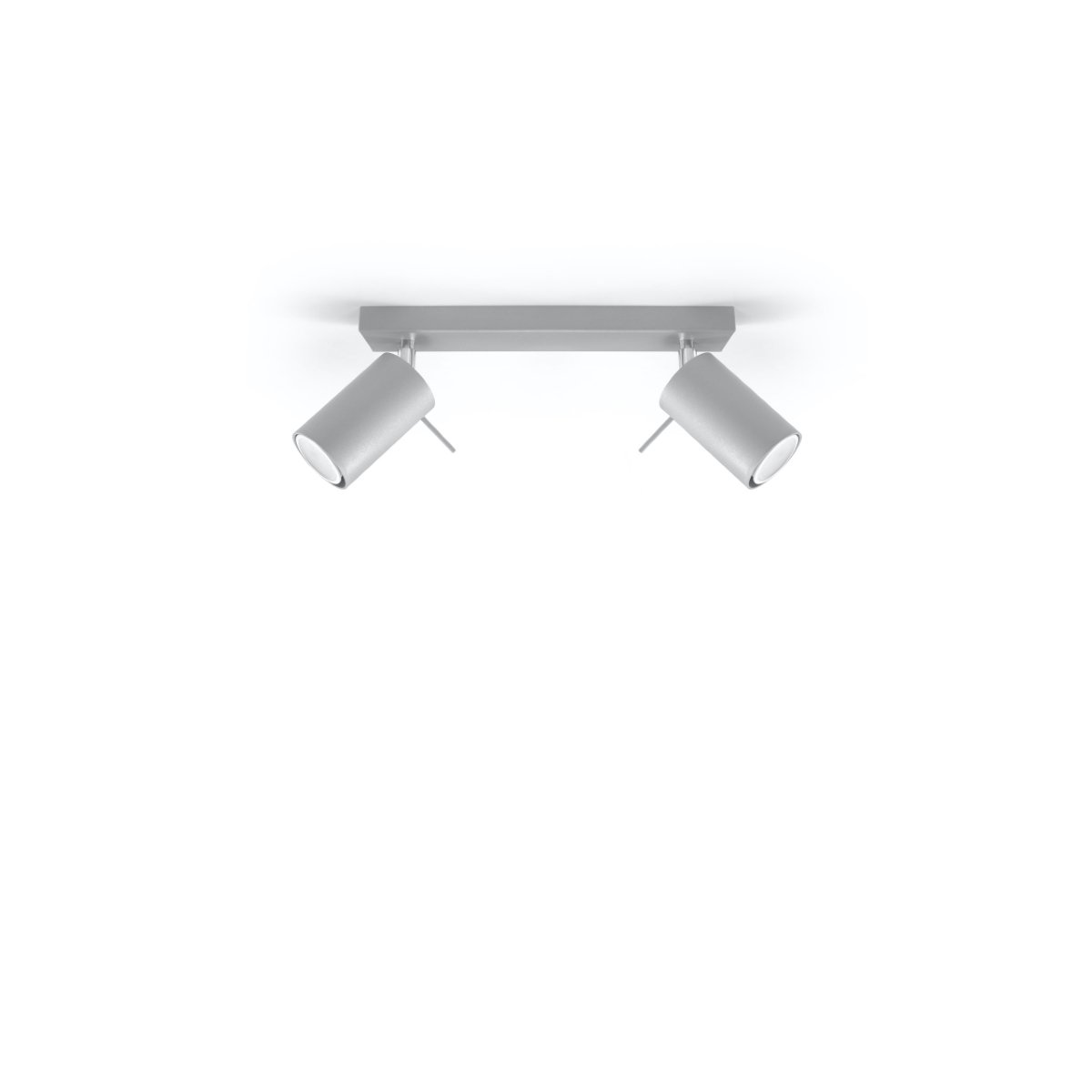 Plafonnier Acier Gris GU10 2 Ring gris, EDEN