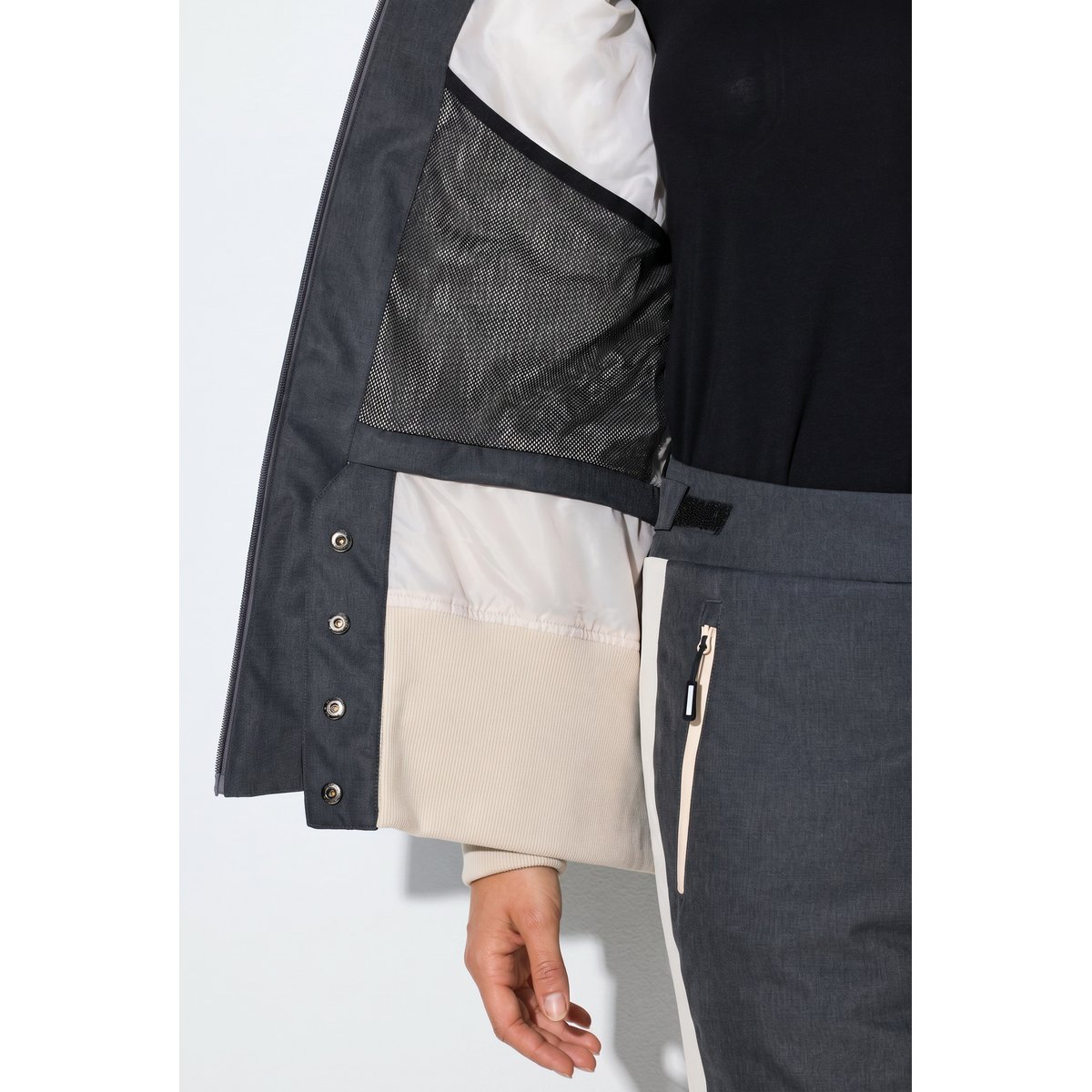 Veste technique HYPRAR, modèle imperméable chiné anthracite, ULLA POPKEN