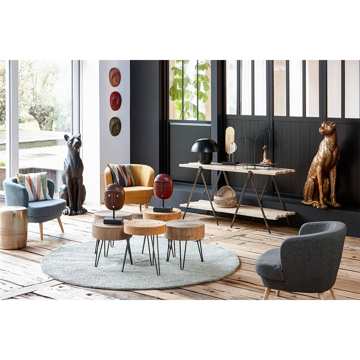 Lampe Champignon - Amadeus noir, AMADEUS