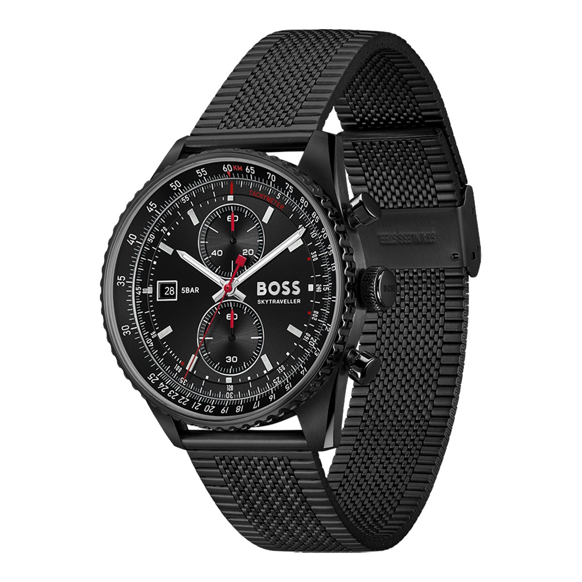 Montre Analogique SKYTRAVELLER noir noir noir, BOSS