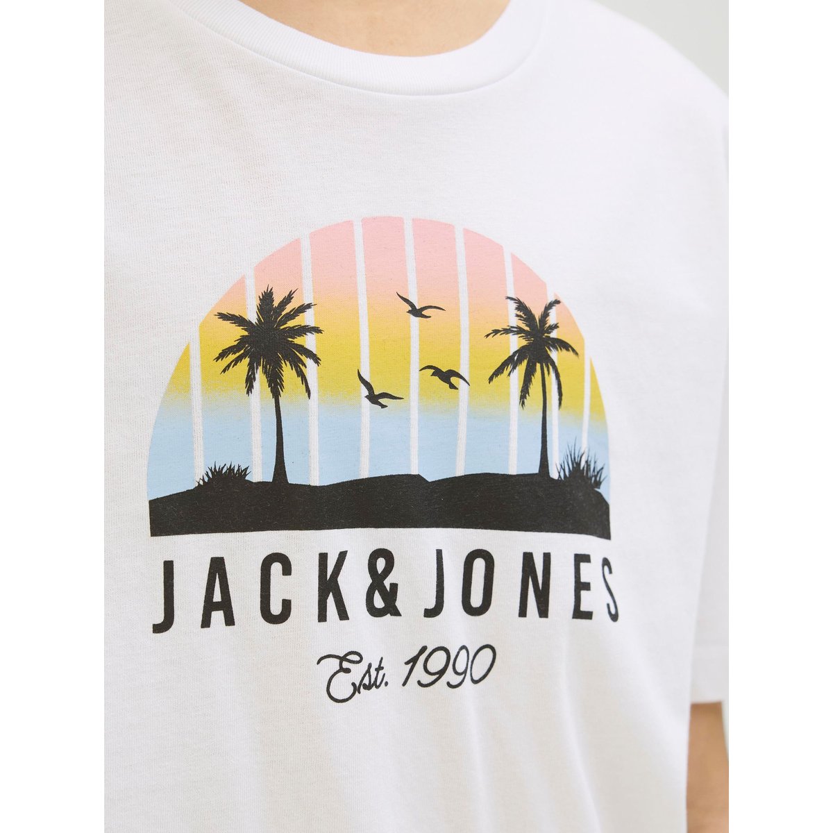 T-Shirt chambray blue, JACK & JONES JUNIOR