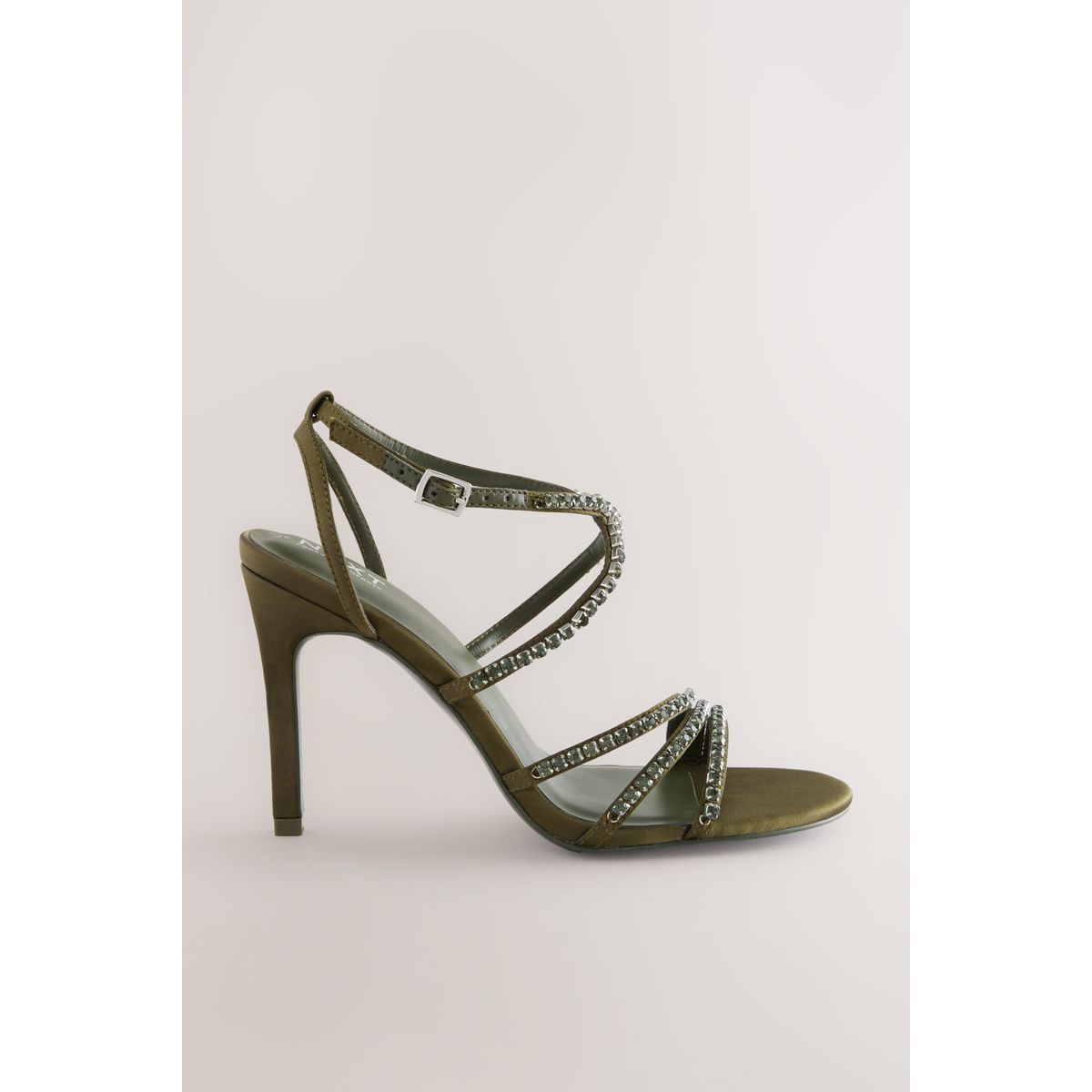 Sandales à brides et pierres vert kaki, NEXT