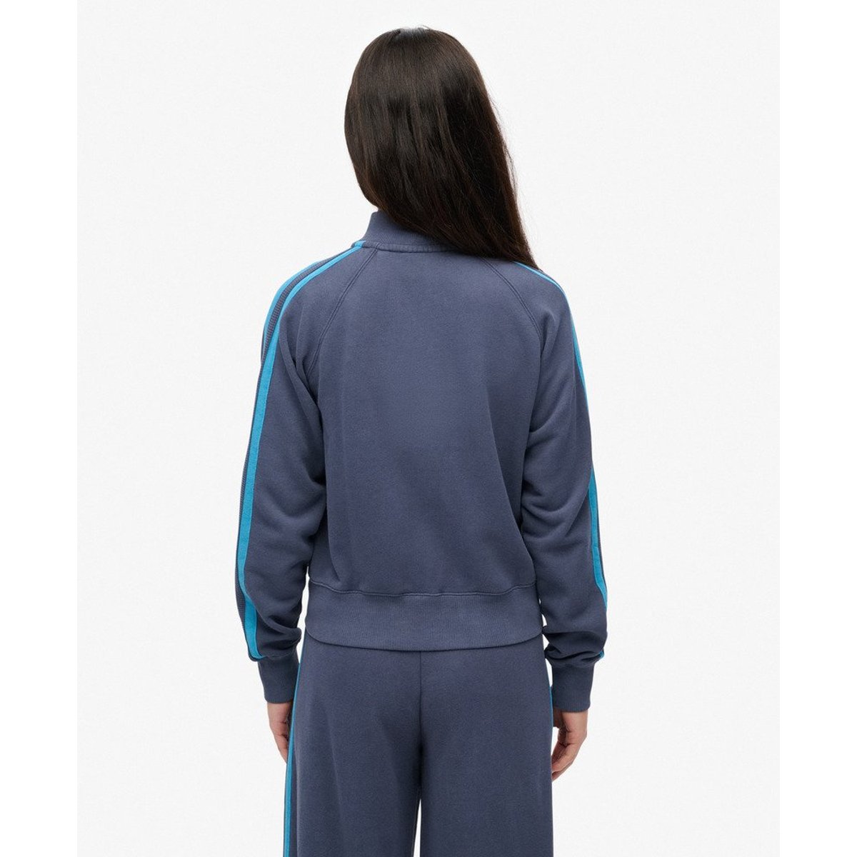 Sweat zippé Logo Essential bleu marine lauren, SUPERDRY