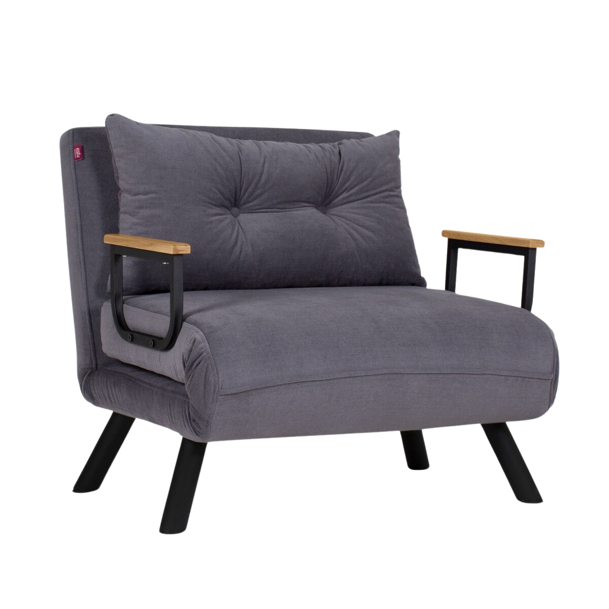 Fauteuil convertible en tissu - SANDO gris, CALICOSY