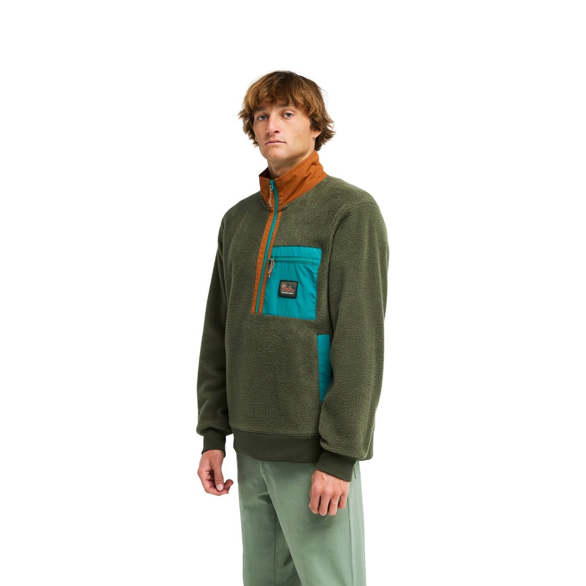 Polaire demi-zip BOUNDARY SHORE marron caramel cafe, BILLABONG
