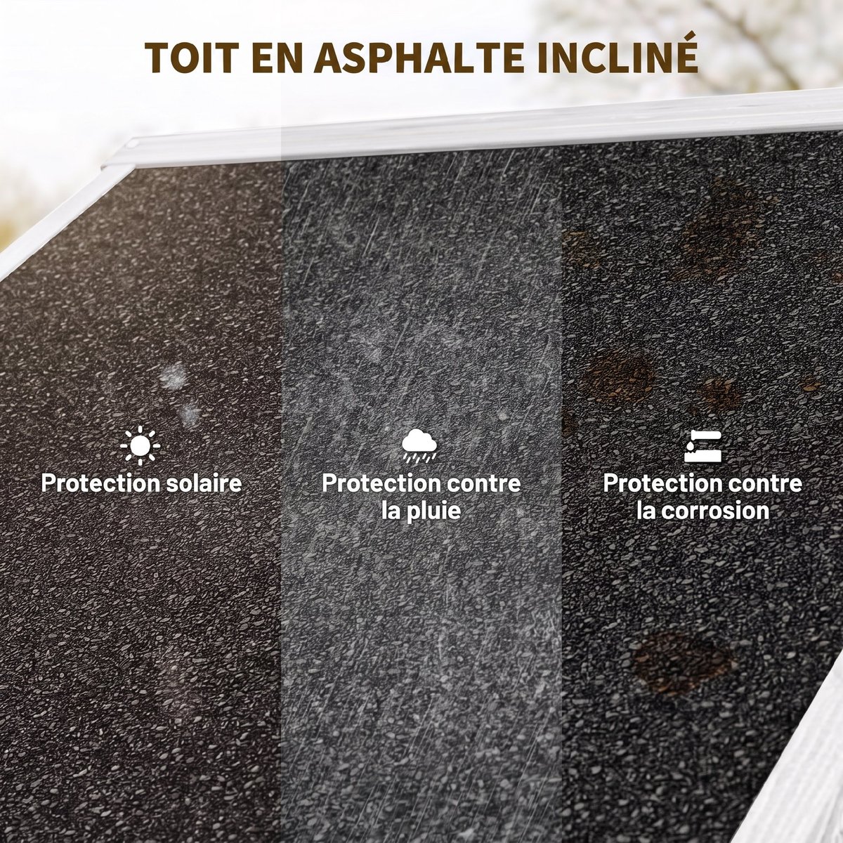 Abri de jardin Bois Gris clair gris clair, OUTSUNNY