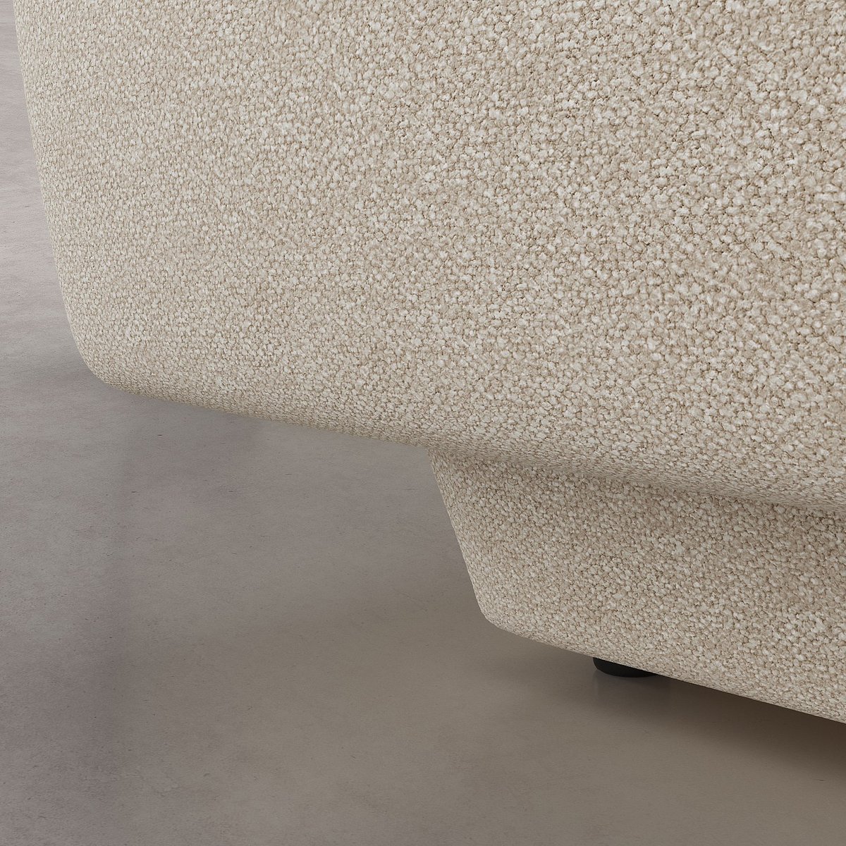 Canapé d'angle droit en tissu texturé AUSTIN beige, HABITAT