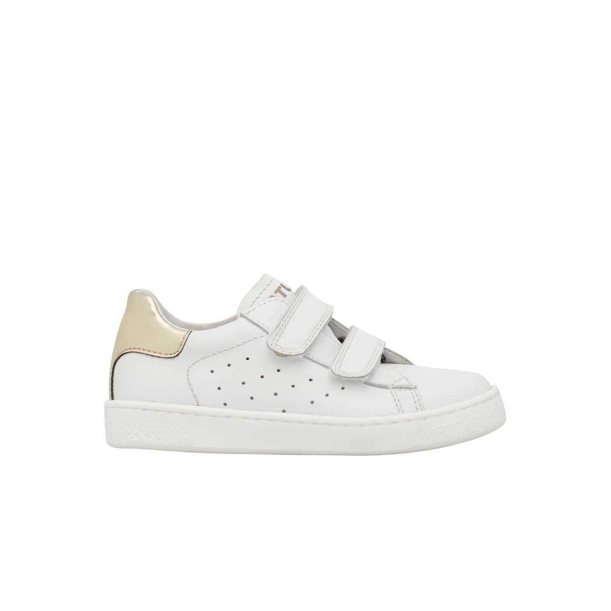 Baskets en cuir HASSELT 2 VL. blanc-platine, NATURINO
