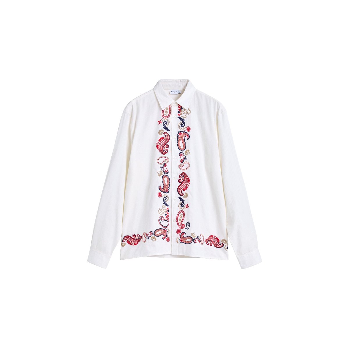 Chemise brodée beige, DESIGUAL