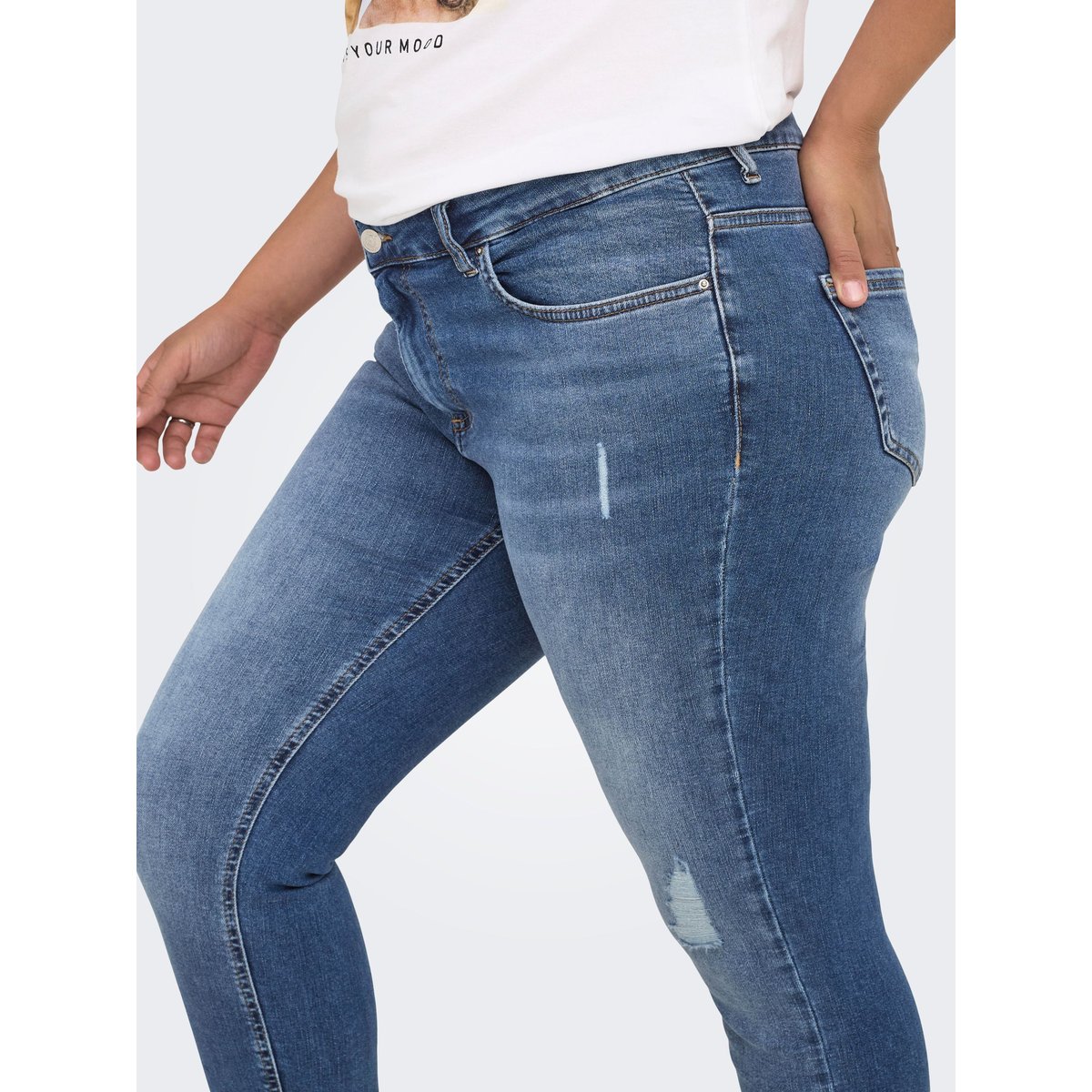 Jean Skinny medium blue denim, ONLY CARMAKOMA